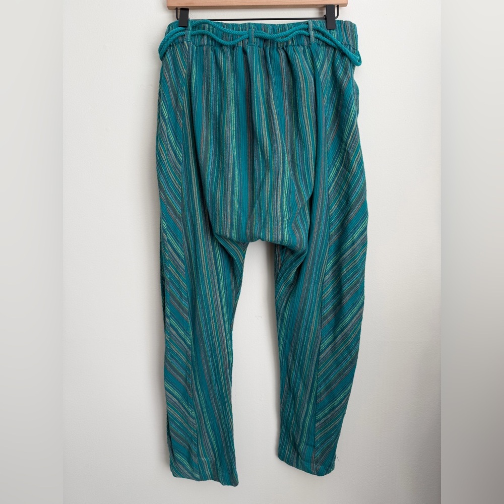 Free People Roll With It High Waist Striped Harem Cropped Pants Women's Size M - Picture 3 of 6